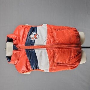 Koala Kids - Boys Lightweight Puffer Vest - Orange/Blue/White - Size 4T